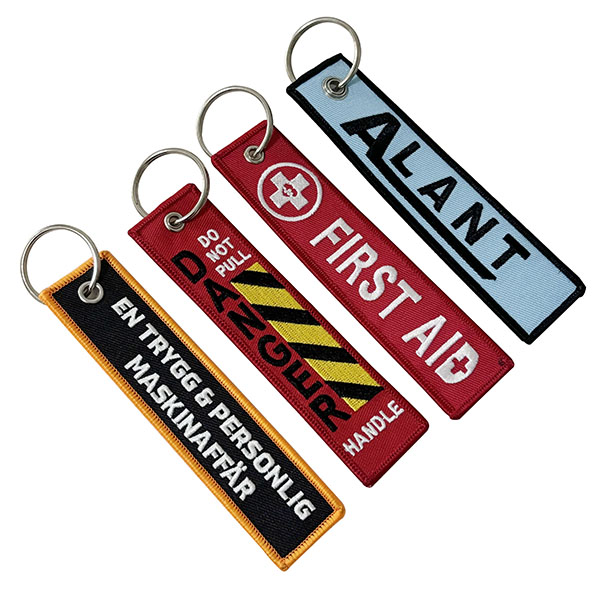 Flight Fabric Embroidered Keychain